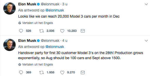 Productie Tesla model 3