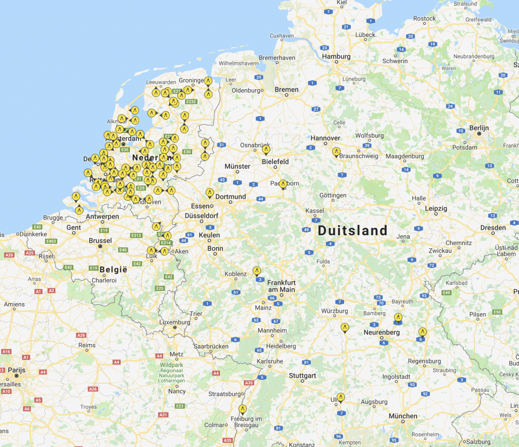 Snellaadstations Fastned in Nederland